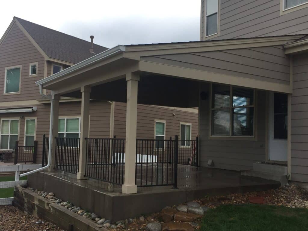 Patio cover built by CA Carpentry for a Colorado home