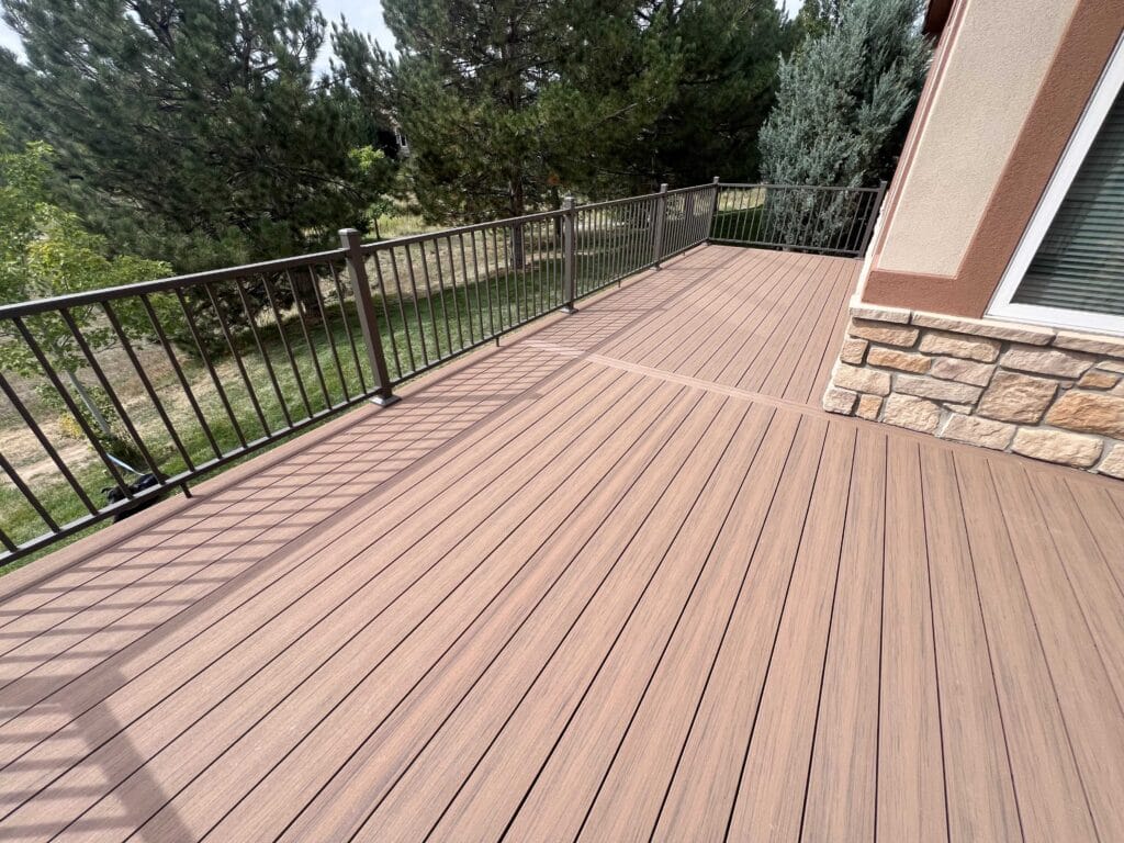 Custom deck built by CA Carpentry for a Colorado home